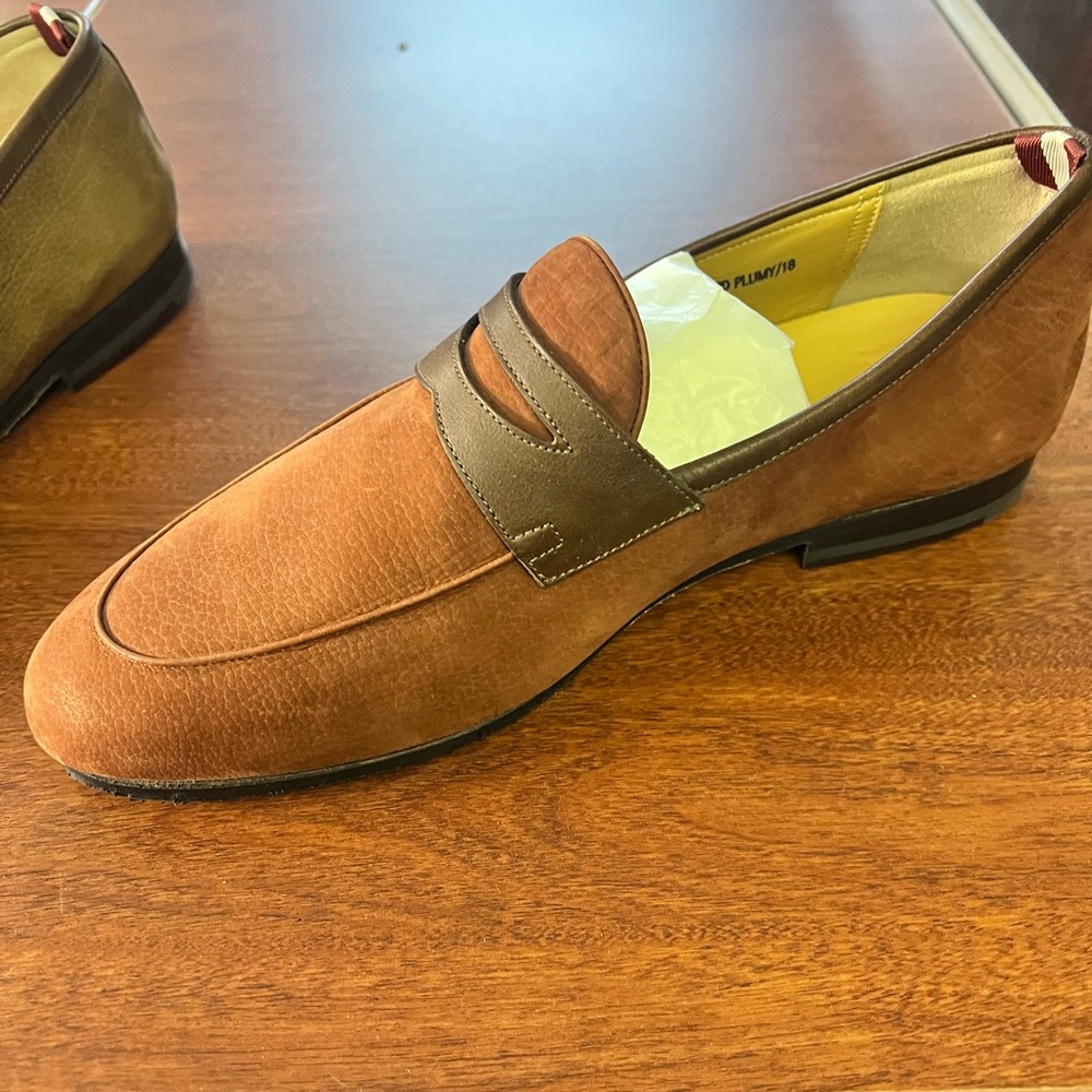 Bally Tan and Brown suede slip on Loafers - Picture 2 of 7
